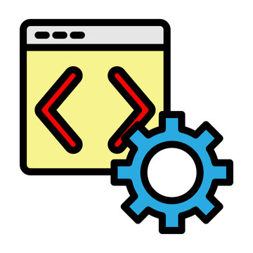 Syntax Highlight Vector Filled Icon Design