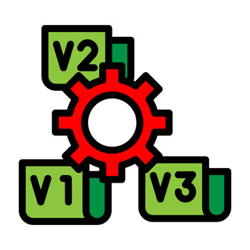 Version Control Vector Filled Icon Design