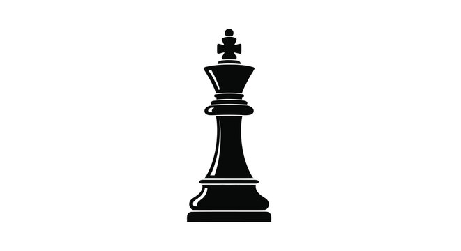chess king silhouette on white background high quality professional detailed modern elegant stylish clean crisp vibrant colorful digital creative innovative