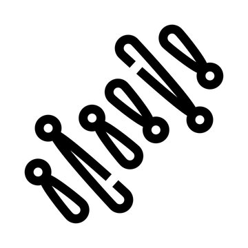 Human dna helix structure replicating and forming new genetic material strand, representing genomics, biology, medicine, and healthcare concepts in a simple line art icon format