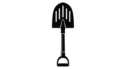 shovel silhouette on white background high quality professional detailed modern elegant stylish clean crisp vibrant colorful digital creative innovative contemporary © Niloy MotionArts 3D7