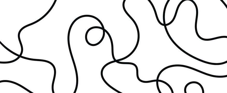 Thin line wavy abstract vector background. Curve wave seamless pattern.