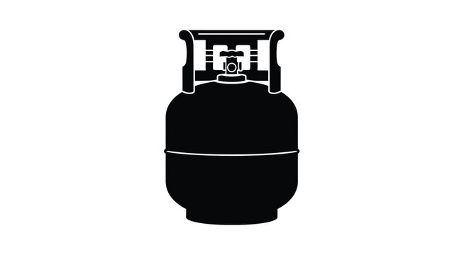 propane tank silhouette on white background high quality professional detailed modern elegant stylish clean crisp vibrant colorful digital creative innovative