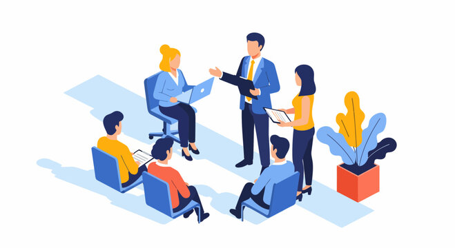 Professional business team group working together project management planning office startup meeting presentation leadership cooperation success strategy development