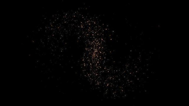 4K Gold sparkling glow light trail Gold Particles sparkle dust particle animations Background. fast energy flying wave line flash lights. Spiral Light Streak Particle dust flickering. dust flickering