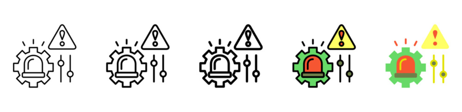 Incident Icon With Differences and Colors Style Illustration