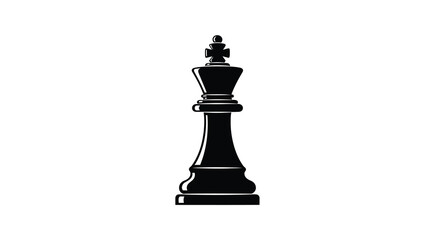 Obraz premium chess king silhouette on white background high quality professional detailed modern elegant stylish clean crisp vibrant colorful digital creative innovative