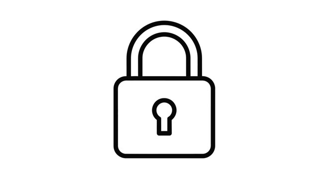 padlock silhouette on transparent background high quality professional