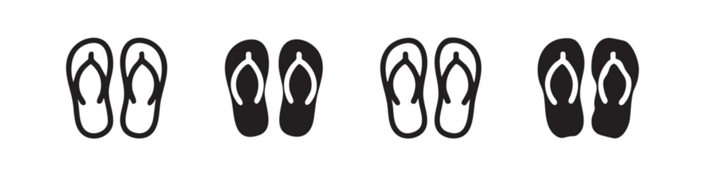 Flip-flops icon: summer, beach, vacation, and casual footwear