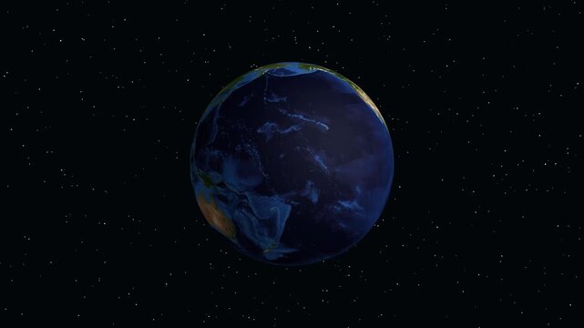 Earth Zoom Animation From Outer Space To Gwangju South Korea