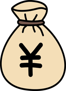 Japanese Yen Money Bag Currency Icon