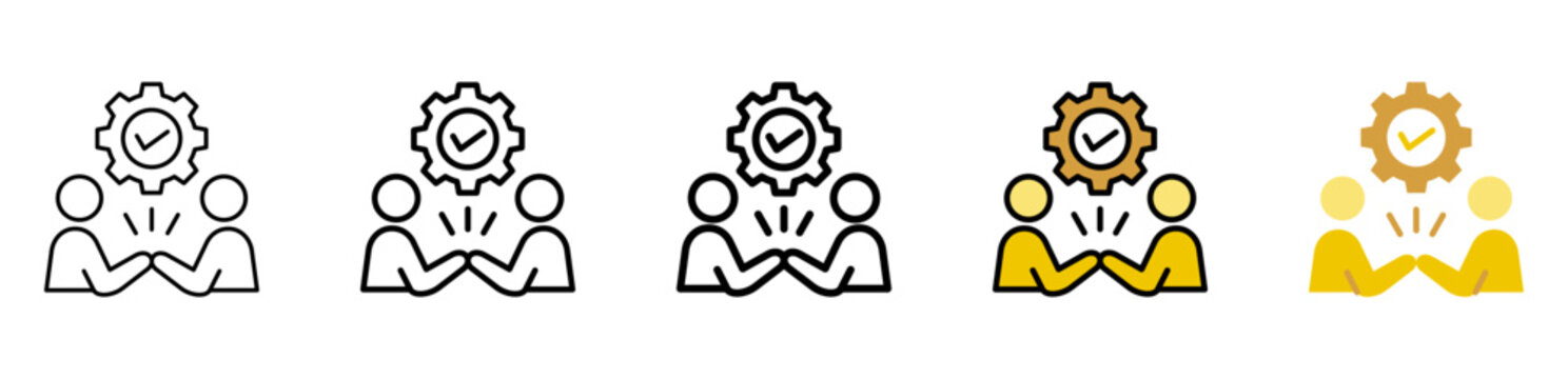 Respect Icon With Differences and Colors Style Illustration