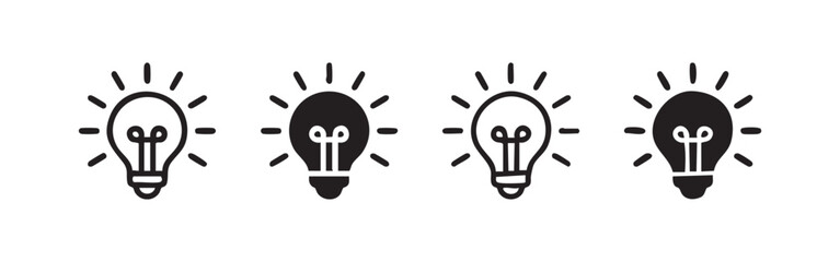 Set of four light bulb icons © liubomir118809