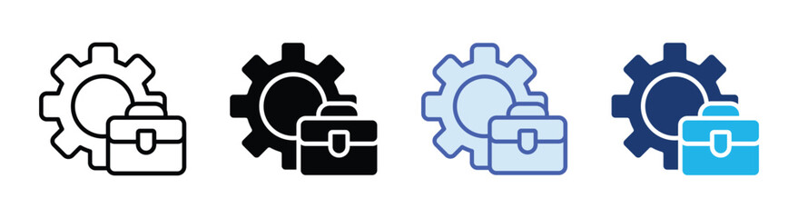 Fototapeta premium Business icon set multiple style collection