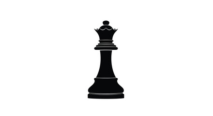 chess queen silhouette on white background high quality professional detailed modern elegant stylish clean crisp vibrant colorful digital creative innovative © Bsicon02