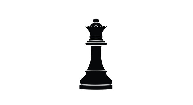 chess queen silhouette on white background high quality professional detailed modern elegant stylish clean crisp vibrant colorful digital creative innovative