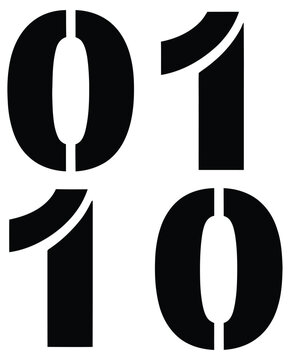 Binary code icon sign, binary digits 0 and 1 pattern symbol vector illustration