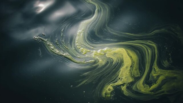 Abstract Water Surface: An artistic, abstract composition showcasing the mesmerizing beauty of a water surface, with swirling patterns of color and light dancing across the liquid expanse.