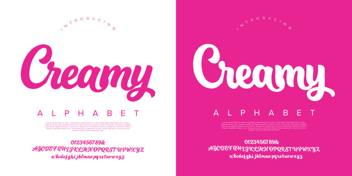 Creamy Sweet Script Alphabet for Food Packaging and Bakery Shop Logo Branding Identity Design