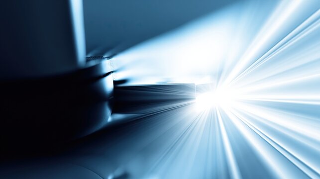 Closeup of USB Device Being Inserted Into Laptop With Dramatic Lighting Effect