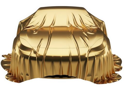 Luxurious gold car cover