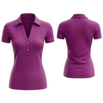 Purple polo shirt for women