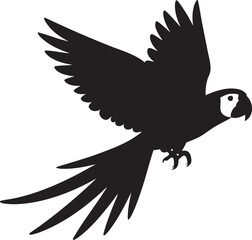 Obraz premium Adobe Illustrator Artwork of Parrot Silhouette in Flight