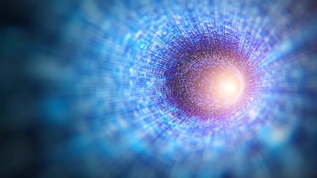 Journey into the Abyss: A mesmerizing abstract tunnel of light and energy, illustrating the vastness of space and the mysteries of the universe. 