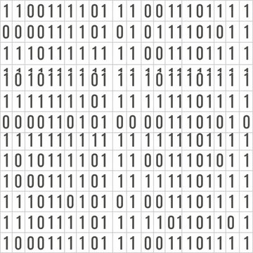 Binary code, digital pattern, black and white background, coding texture, computer data