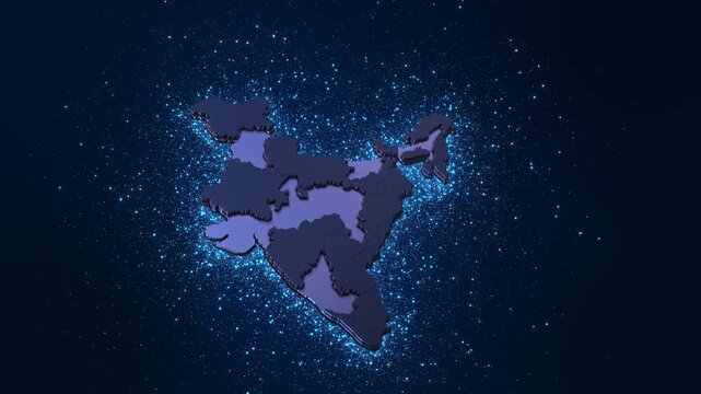 India country. Data analysis Bharat Country Charts Graphs of Growth, Development, Resources, GDP Conceptual security system India map for slideshows, presentation, trailers, sci-fi openers. technology