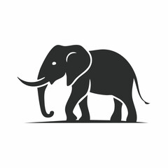 Fototapeta premium Stylized Silhouette of an Elephant