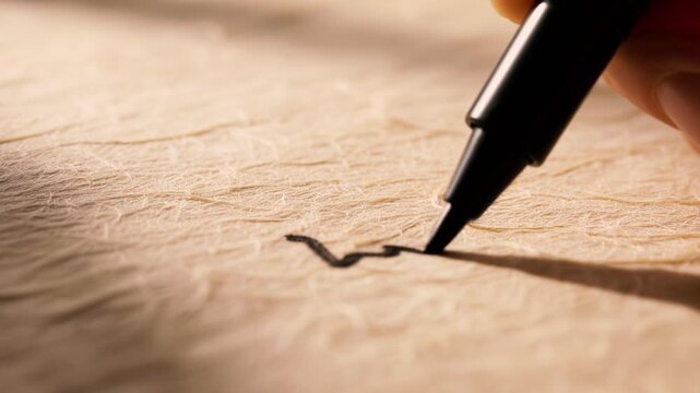 writing on handmade Japanese paper, with its natural fibers and delicate texture