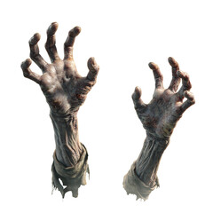 Zombie Hands Up Transparent Background Isolated White Professional Stock Photo © Ab