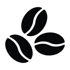 Fototapeta premium Black coffee beans icon
