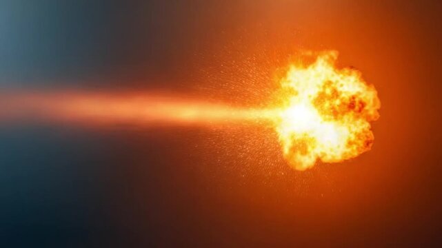 Fiery Blast: A dynamic display of raw energy, a burst of intense heat and light explodes outwards, embodying power and destruction.