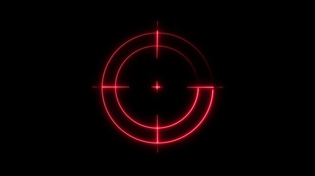 Glowing arrow hitting center of neon target symbolizing precision and success in futuristic digital environment with dynamic light effects aiming goal for ultimate achievement.4k motion graphics video