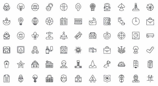 Collection of business and technology icons.