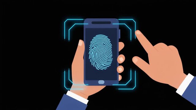 Biometric fingerprint authentication on smartphone for mobile digital security