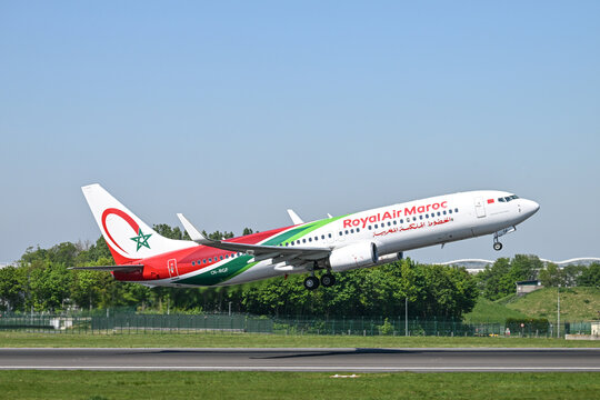 Brussels Airport avion Royal Air Maroc Boeing 737
