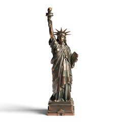 Fototapeta premium The iconic Statue of Liberty stands tall with torch raised high in New York