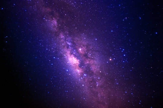 Night sky space background, Starry universe in dark  sky, Milky way galaxy with stardust field in deep universe