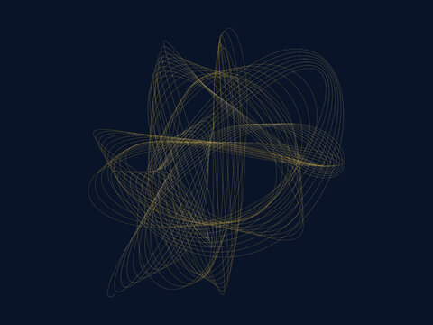 Harmonograph Curve Kinetic Art Decorative Background
