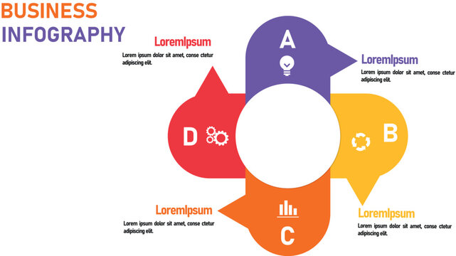 4 Steps infographics design vector