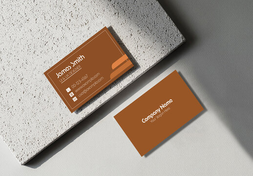 Realistic Business Card Mockup