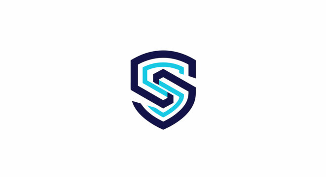 Modern Abstract Shield Logo Design with Letter S Symbol.