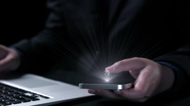 A person using a smartphone to access global communication tools, displaying various languages, symbolizing the importance of connectivity and multilingual interactions in modern society. Qubit