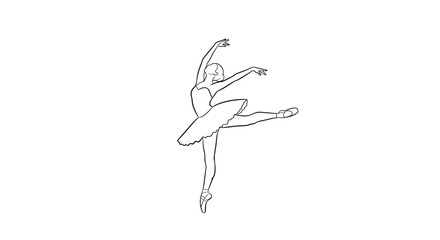 ballerina silhouette on transparent background high quality professional © MDFaruk