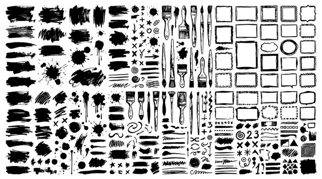 Collection of various nail art tools and accessories