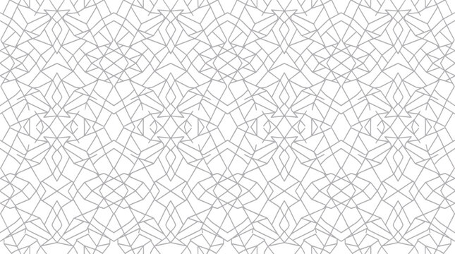Abstract geometric pattern with interconnected lines and shapes