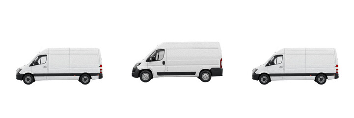 White Delivery Van Mockup PNG - High Resolution Commercial Transport Vehicle Isolated on Transparent Background for Logistics and Shipping Design © Rama